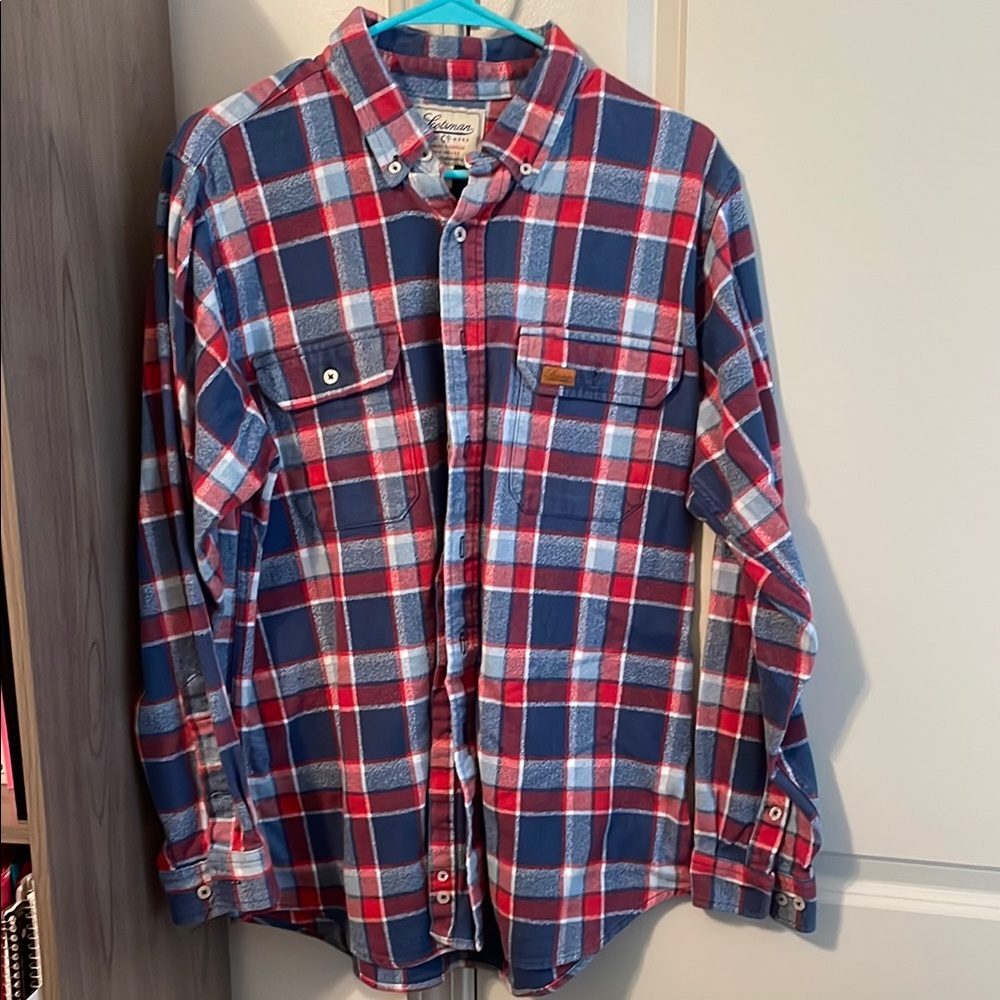 Men's Scotsman Blue and Red Plaid Shirt